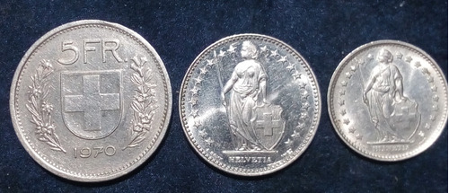 Monedas Suiza Lote #2 De 9 Unid Diferentes Valores Y Años