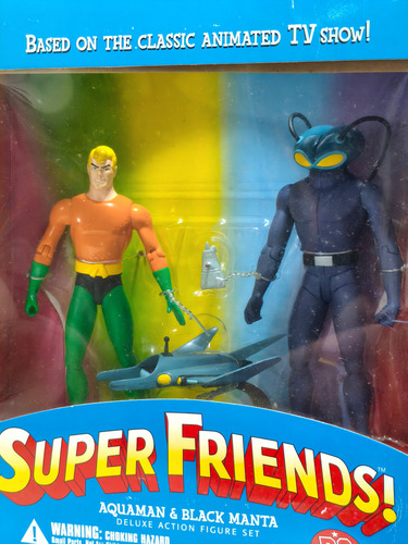 Aquaman E Black Manta - Super Friends - Dc Direct Lacrado!