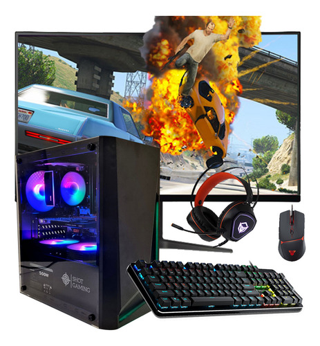 Pc Torre Gamer Ryzen 5 16gb Ram Ssd 480gb + Monitor + Combo (Usado)