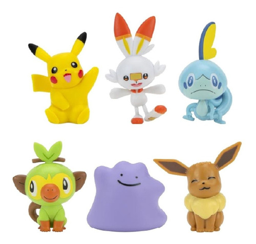 Figuras Pokemon Battle Legendarias Pack X 6  ELG Pkw2469