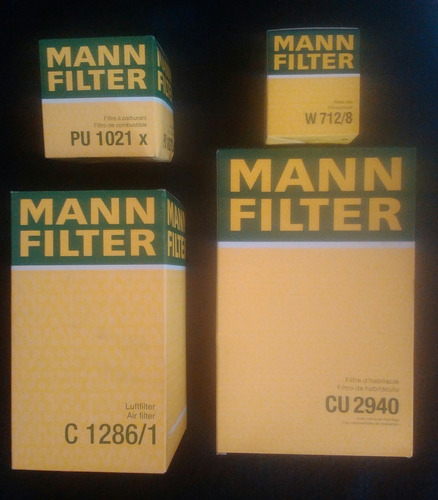 Kit De 4 Filtros Mann Peugeot Partner 1.9 Diesel Desde 2006