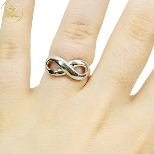 Imagen 2 de 8 de Anillo Plata 925 Infinito