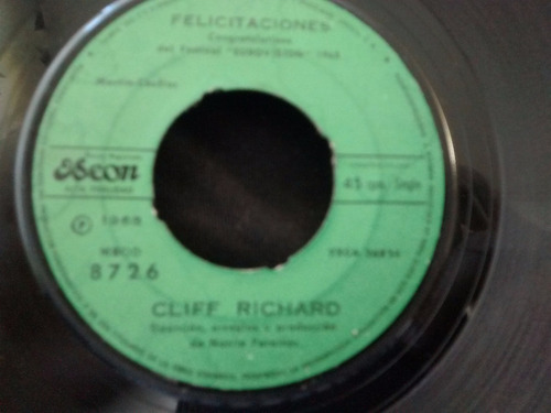 Vinilo Single De Cliff Richard - Felicitaciones( F135