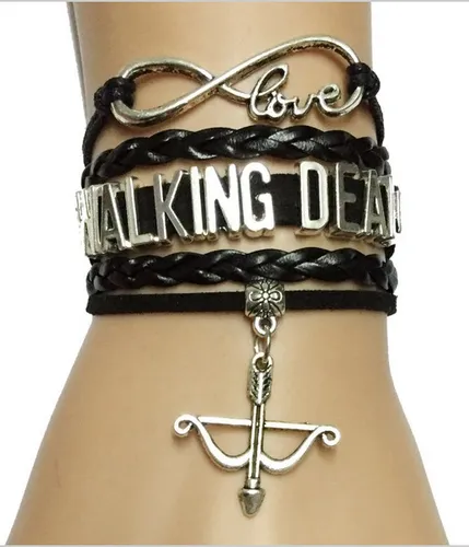 The Walking Dead - Pulsera Logotipo Negro - $ 100.00