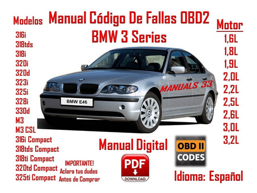 Manual Codigos De Fallas Bmw 3 Series E46 En Español Obd 2