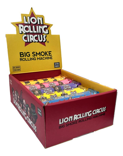 Caixa C/12 Bolador Lion Rolling Circus King Size 110 Mm