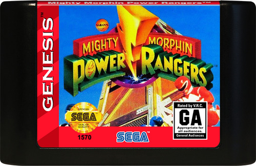 Cartucho Juego Power Rangers Sega Genesis 16 Bits