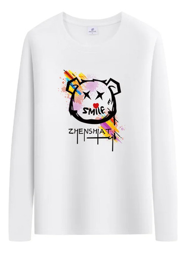 Camiseta De Manga Larga De Algodón Binyuxd Basic Solid Color