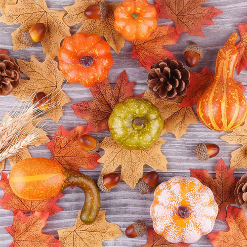 A Adornos Miniatura De Halloween De Calabaza Artificial 50