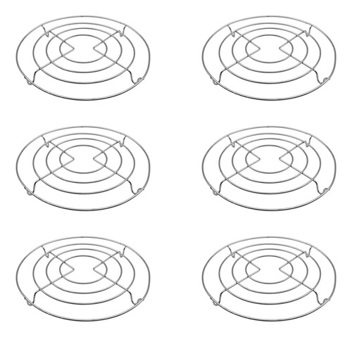 Posador X 6 Sarten Pava Fuente Apoya Olla Acero Inoxidable