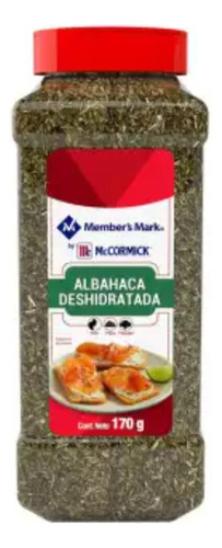 Albahaca Deshidratada Member's Mark By Mccormick 170 G