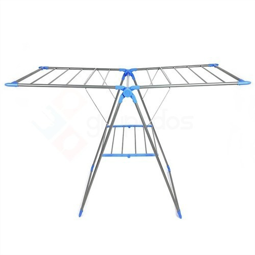 Imagen 2 de 7 de Tendedero Para Ropa De Pie Plegable Tender Acero Inoxidable