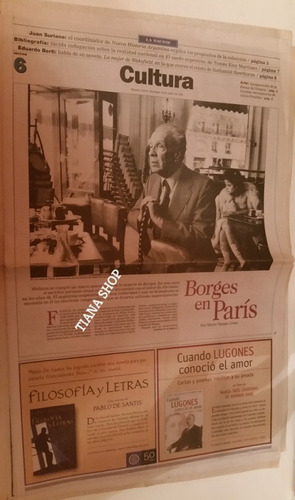 Supl La Nación Cultura 1999: Jorge Luis Borges En París