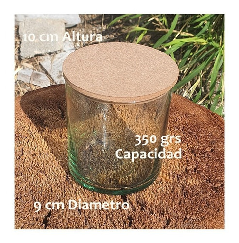 Imagen 2 de 5 de Frascos / Cilindros 9x10cm Para Velas C/ Tapa Mdf Paq 1500pz