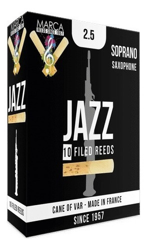 Caña Filed Para Saxofón Soprano Fuerza 2.5 Marca Reeds Jz325