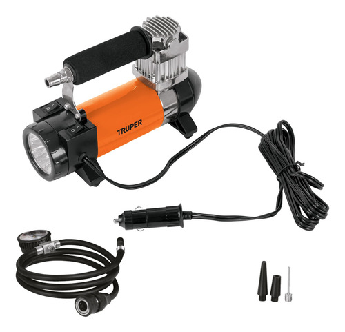 Compresora Portátil Para Llantas, 12v, Con Maletín, Truper