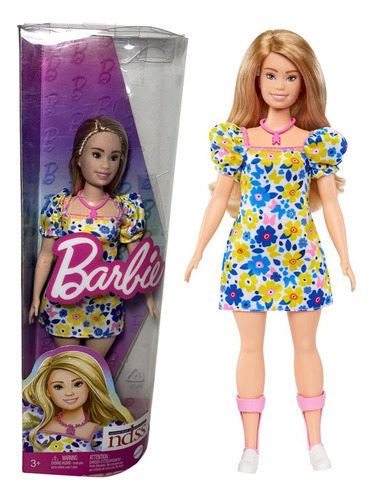 Boneca Colecionável Barbie Fashionistas Menina Loira Coleção Síndrome Down Viva A Diversidade 208 Mattel Brinquedos