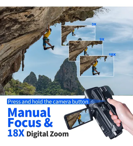 Acuvar Cámara De Video 4k 64mp Con Enfoque Automático Para V