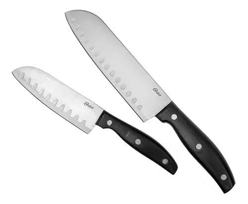 Conjunto de 4 facas cozinha multiuso Santoku e cepo Oster - MIX ELETRO