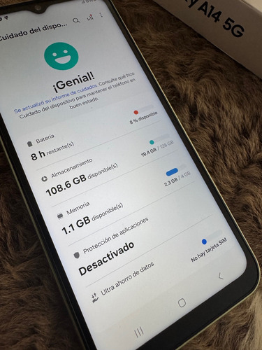 Samsung A14 5g Dual Sim. 128gb 4ram. Verde Claro (Usado)