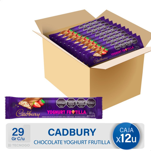 Chocolate Cadbury Yoghurt Frutilla Caja X12u - Mejor Precio
