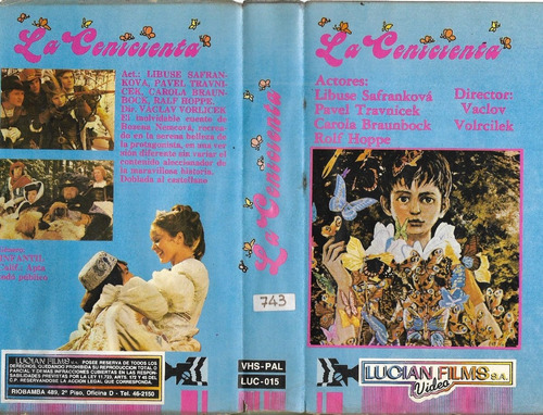 La Cenicienta Vhs Libuse Safránková Václav Vorlícek 1973 | MercadoLibre