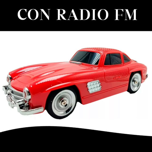 Parlante Bluetooth Portatil Retro Auto Usb Mp3 Radio Fm Negro