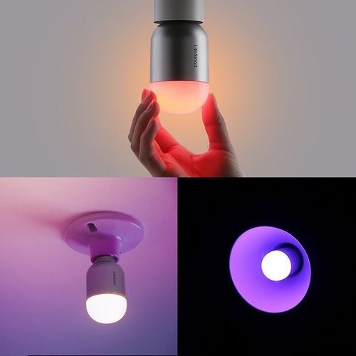 Imagen 4 de 8 de Ampolleta Led Inteligente Blend E-27 Lifesmart Multicolor Rgb