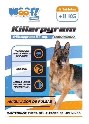 Pastillas Anti Pulgas Killerpyram Perro Grande 6 Tabletas