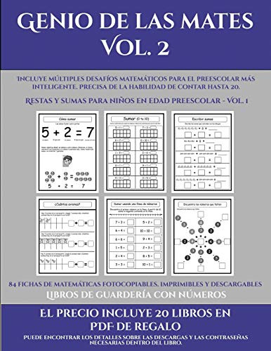 Libros De Guarderia Con Numeros -genio De Las Mates Vol 2-: