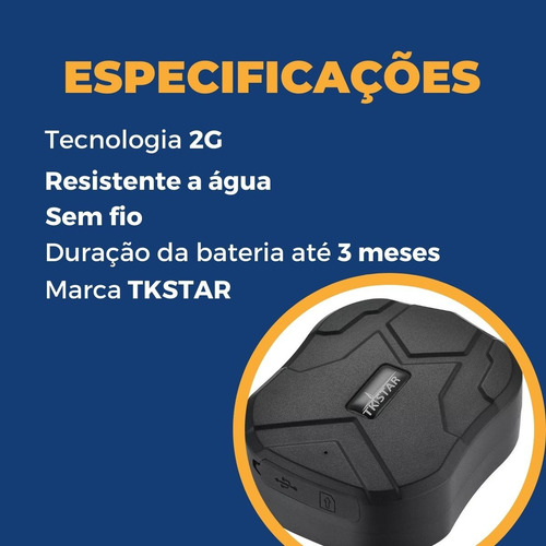 Rastreador Tk905b Sem Fio Veicular Top Preto Melhor Mercado