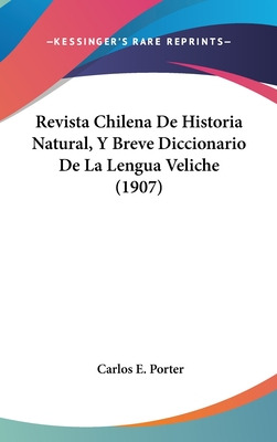 Libro Revista Chilena De Historia Natural, Y Breve Diccio...