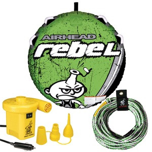 Airhead Rebelde Equipo W / Deck Tubo , Pump & Tubo Rope