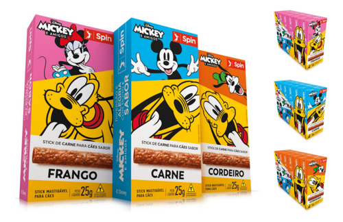 Petiscos Spin Disney Pixar Mickey Para Cães Sabor Frango 25g