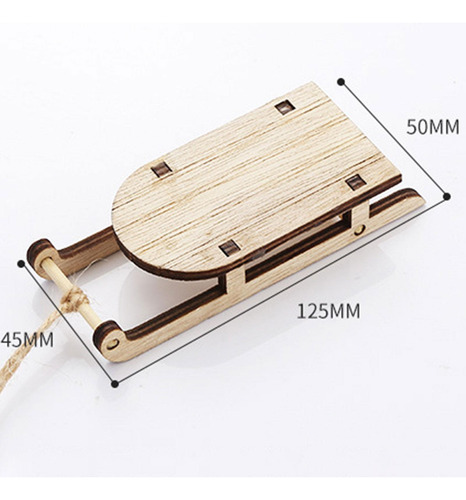 4 Mini Trineo De Madera, Adorno De Escritorio, Bricolaje,