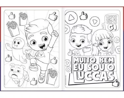 Bloco Adesivos para Colorir Luccas Neto Tilibra - Grafons - Kit de Colorir  - Magazine Luiza