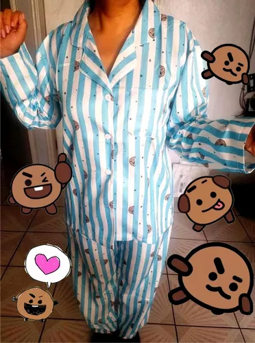 Pijama Bt21 Shooky Suga Bts Talla M Coreana (aprox Ch Mexicana) Envio Grat  | Envío gratis