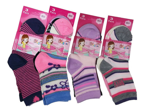 12 Pares De Medias Niños/niñas Algodon Pack X Docena Oferta