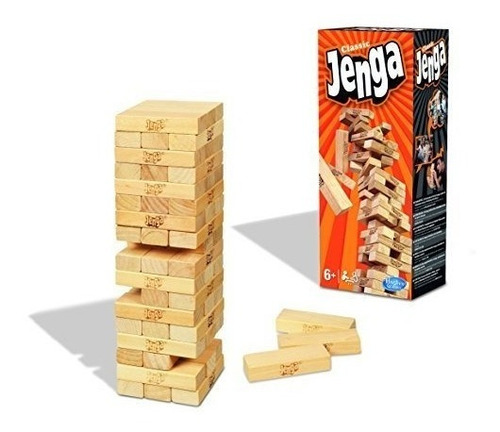 Juego De Mesa Jenga Clásico: Apila Bloques En Torre Hasbro