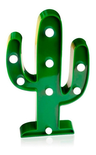 Lámpara Portátil Tipo Veladora Con Forma De Cactus Oferta
