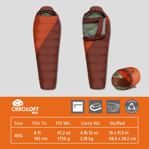 Saco De Dormir Kelty Cosmic Synthetic Fill 0c Para Mochilero
