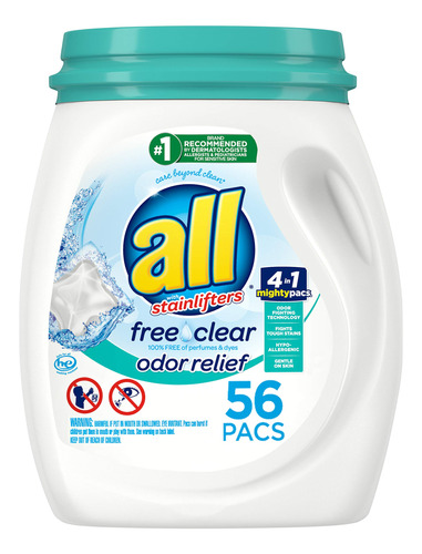 All Mighty Pacs - Detergente Para Ropa Libre De Olores