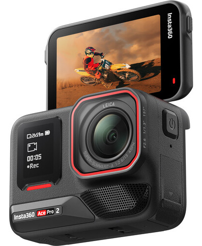 Cámara Insta360 Ace Pro 2 Action Bundle (2 baterías) sin interés, color negro
