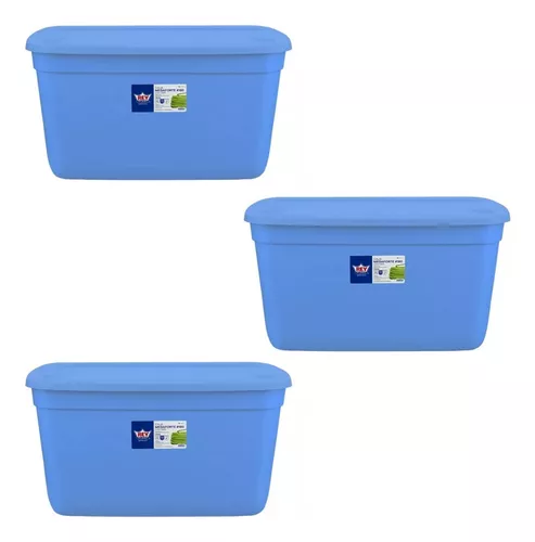 Caja organizadora 10 litros 38x26x13 cm azul