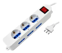 Comprar Alargue Zapatilla 3 Schuko 6 Modular 3 Mts - Electroimporta