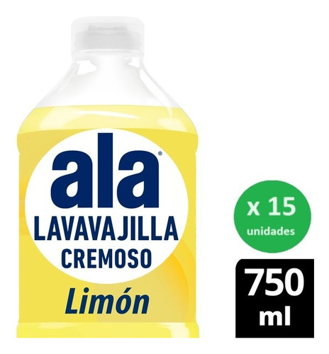 Caja Detergente Lavavajillas Ala Clásico 750cc X15 Un. - Dh 