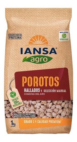 Porotos Hallado Iansagro 1 Kg (3 Unidad)super