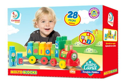 Juguete Tren Con Bloques Encastre Para Niños Molto Blocks