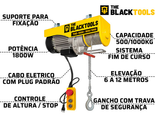 Guincho Elétrico De Coluna 1 Tonelada Resistente 220v