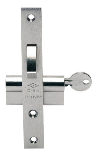 Imagen 3 de 6 de Cerradura Gancho Cisa Cilindro Europerfil 30mm Medio 3 Llave